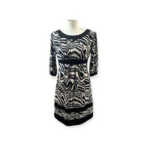 Max & Cleo Women’s Small Black and White Patterned Women's Dress small